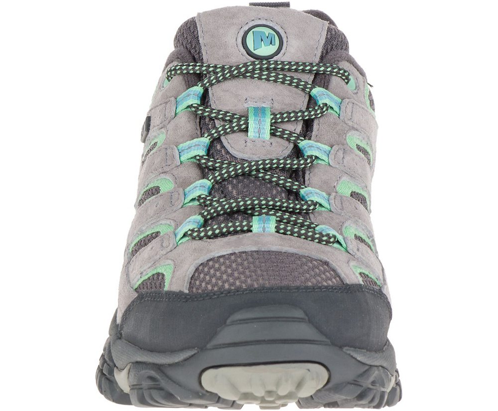 Merrell Hiking Shoes Grey/Mint - Moab 2 Waterproof - Womens 48WXBZALQ